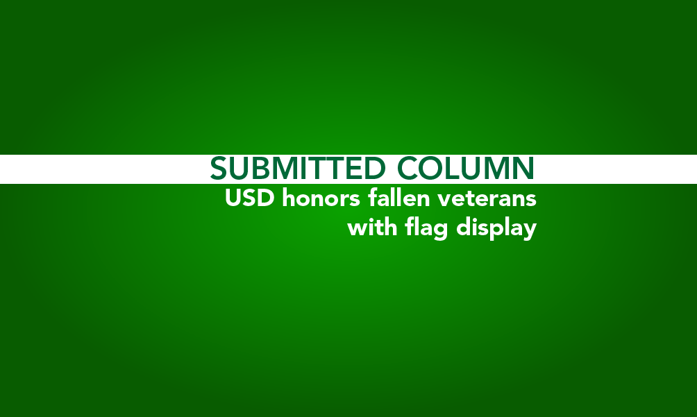 Submitted column: USD honors fallen veterans with flag display