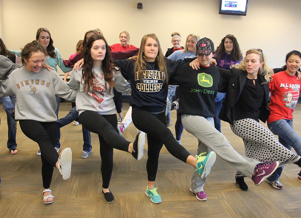 Health sciences class dances for diversity