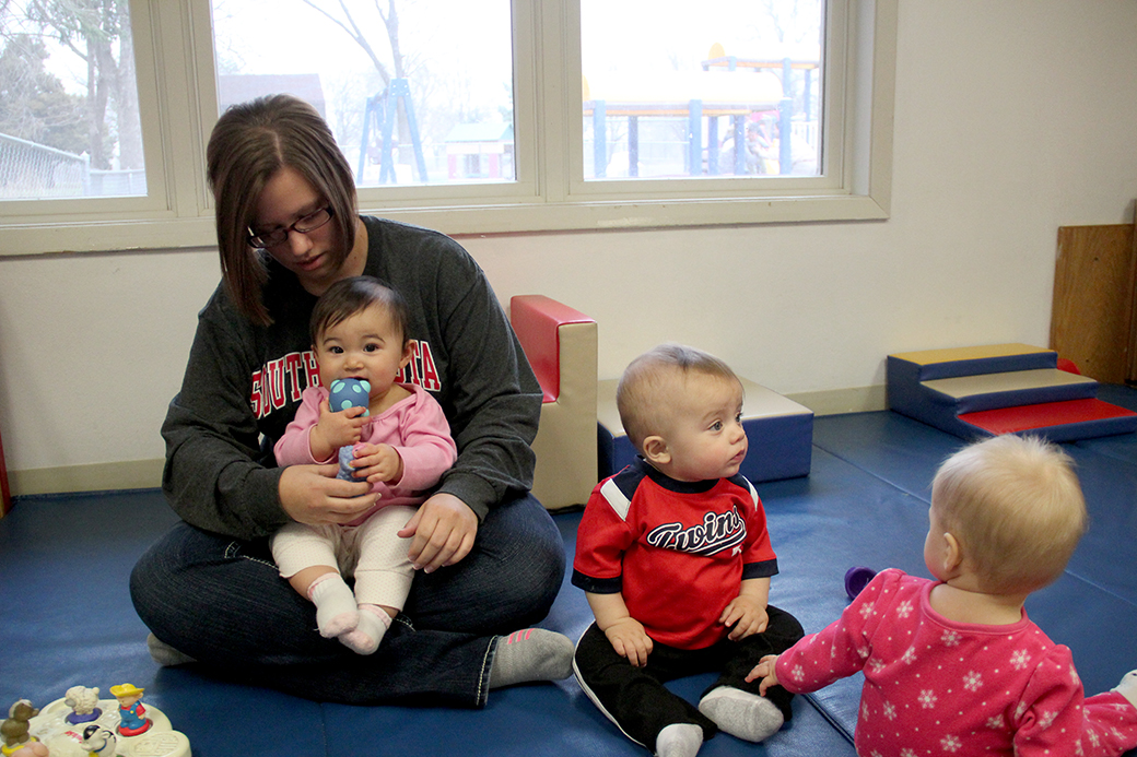 Students balance class work with childcare experiences