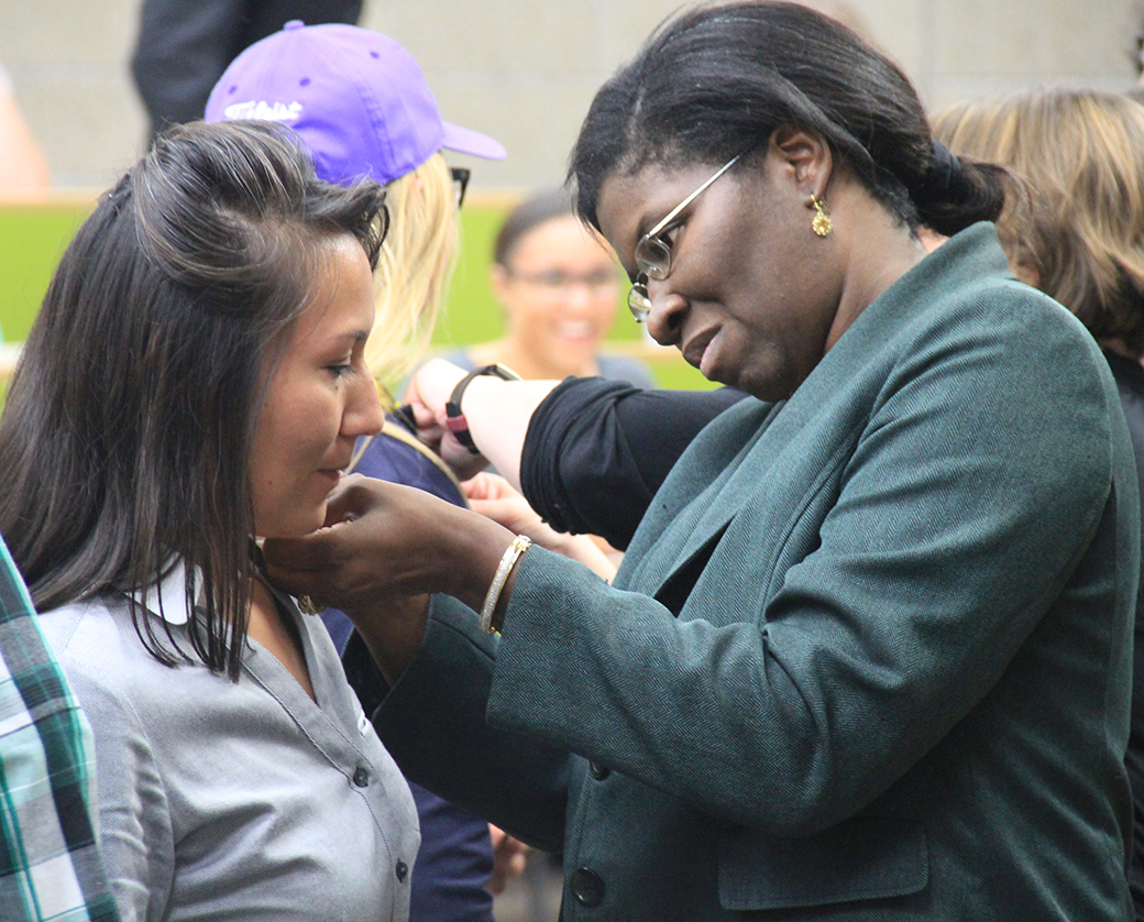 Law students, faculty celebrate milestone during first pinning ceremony