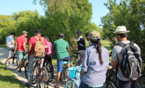 International students explore Vermillion on bicycles