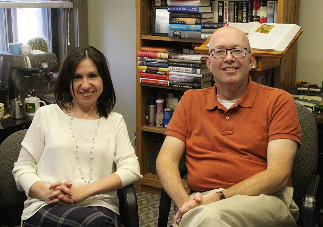 Husband and wife professor duo have diverse backgrounds, teach diverse subjects