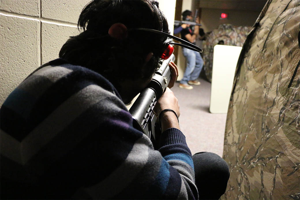 Students battle it out in North Complex laser tag event