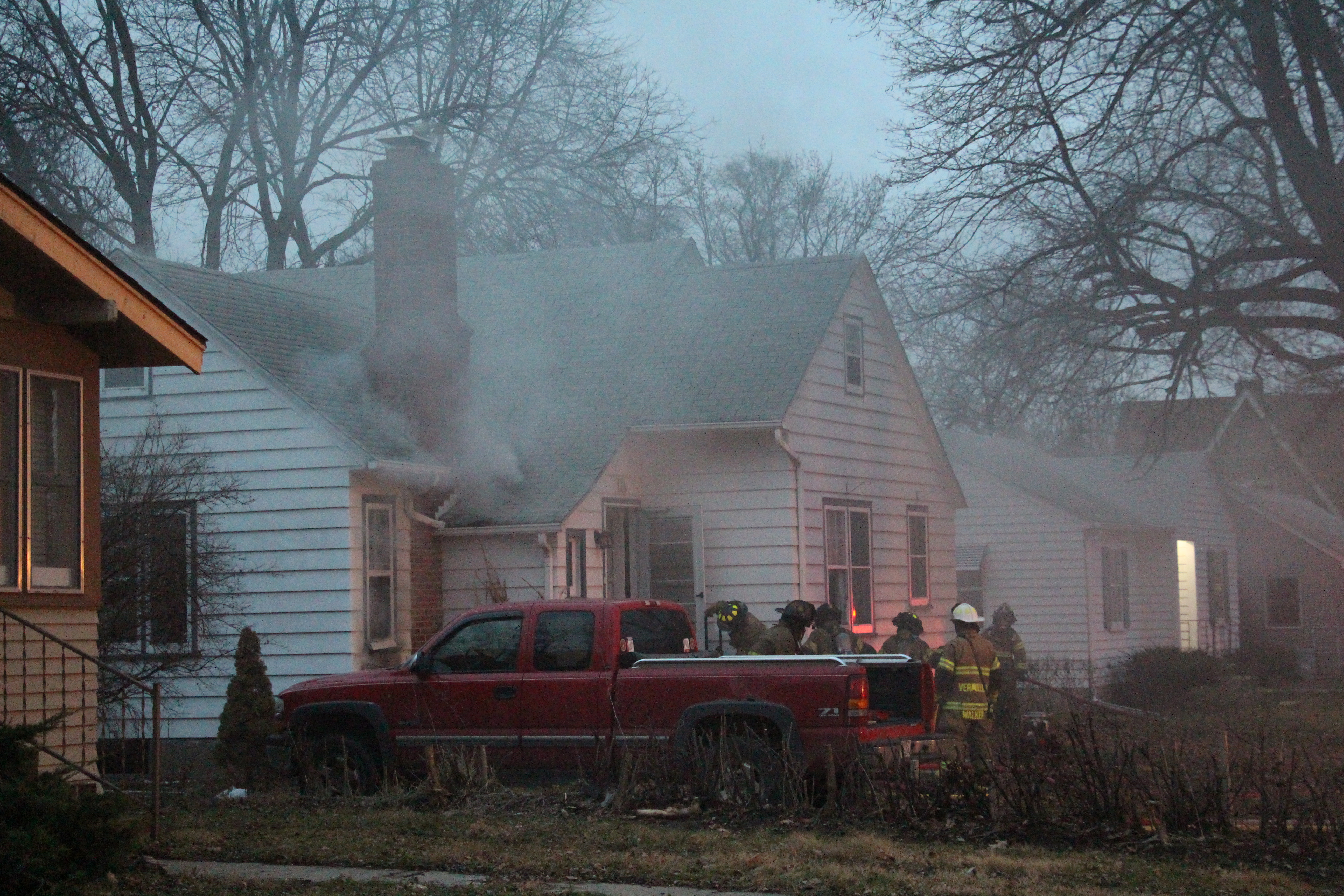 PHOTOS: Vermillion Fire Department responds to Plum Street house fire