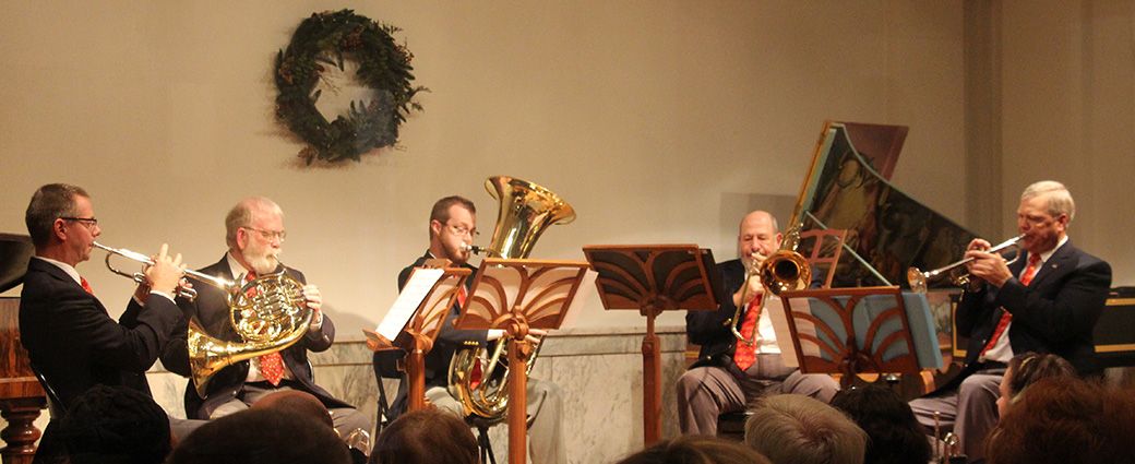 Brass quintet plays at National Music Museum