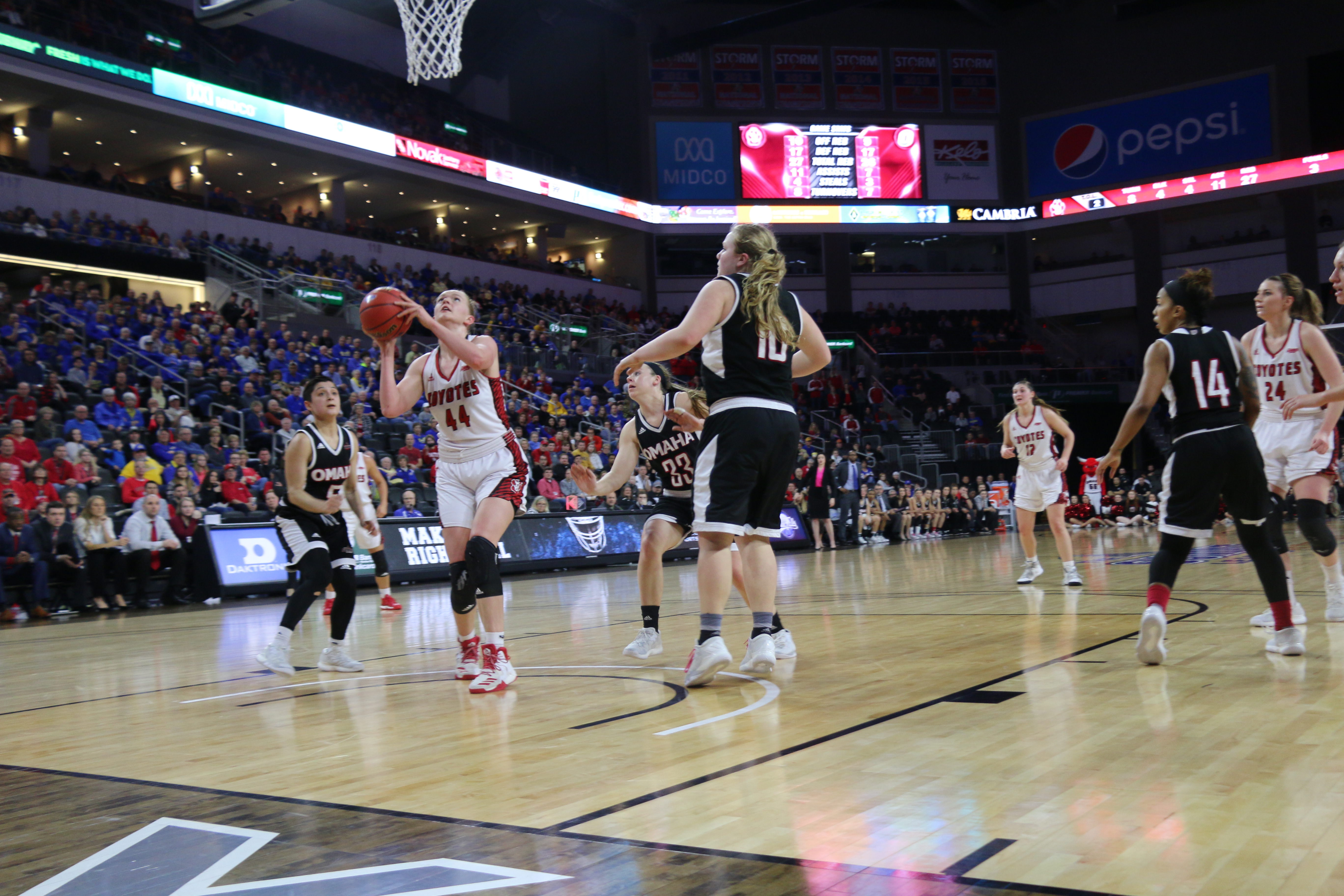 Coyote women fall in first round to Omaha