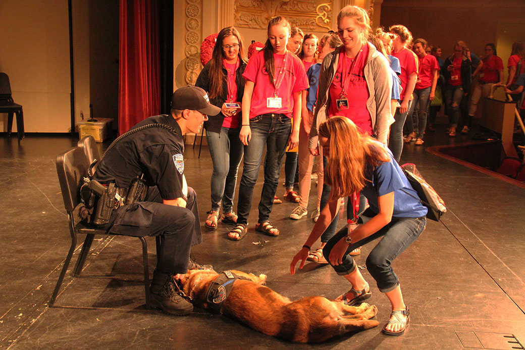 Canines help inform delegates about narcotic detection, K-9 units