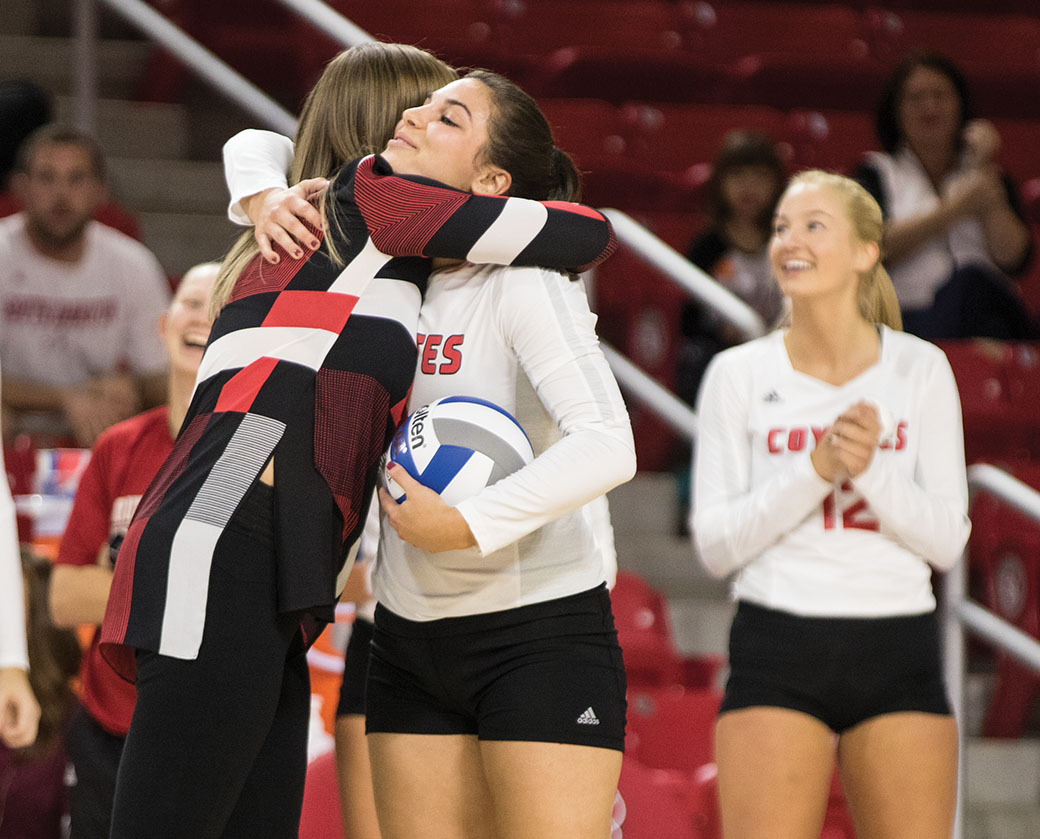 Photo gallery: Brittany Jessen recognized for 1,000th dig, leadership
