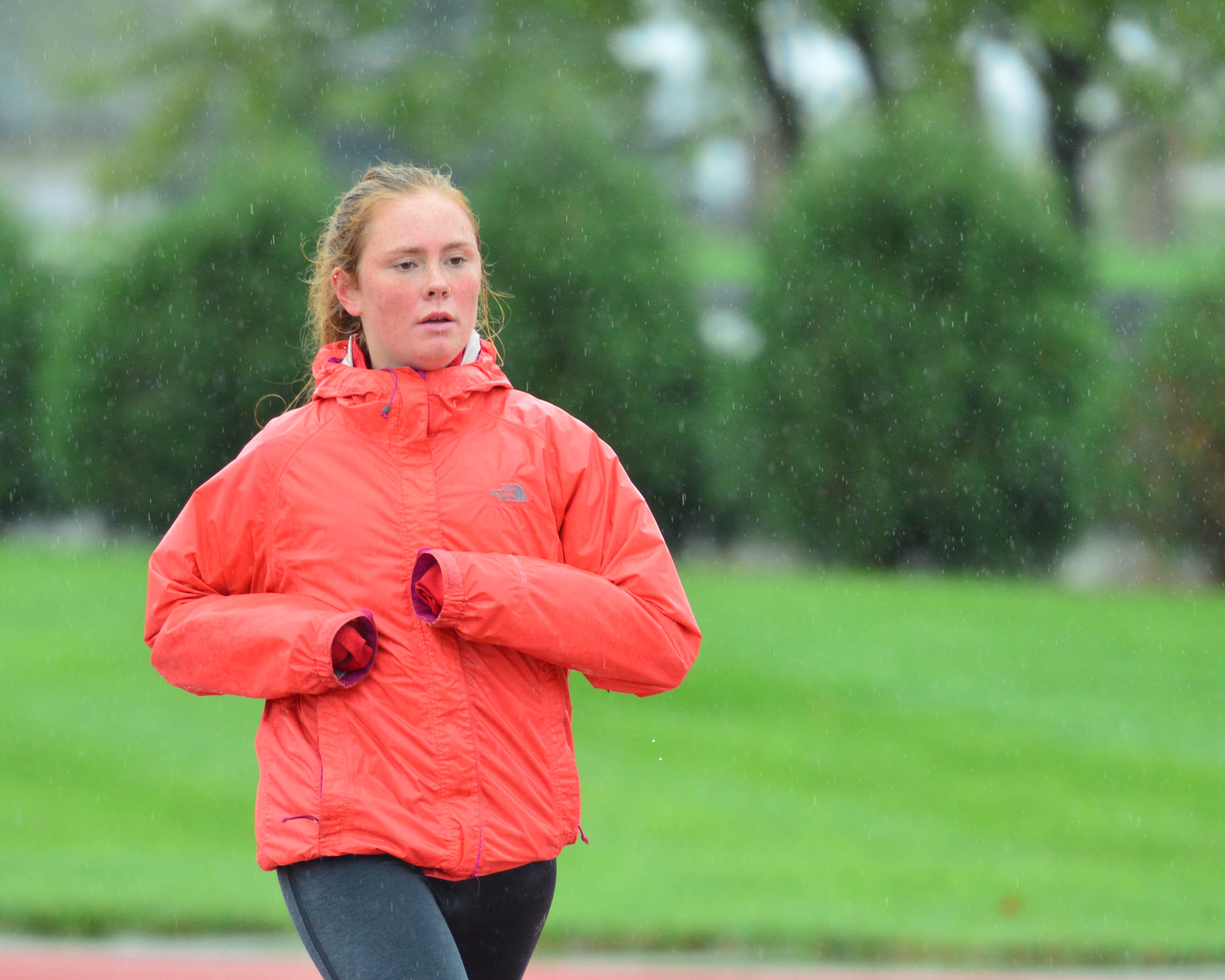 Cross Country athletes take precautions while running outside