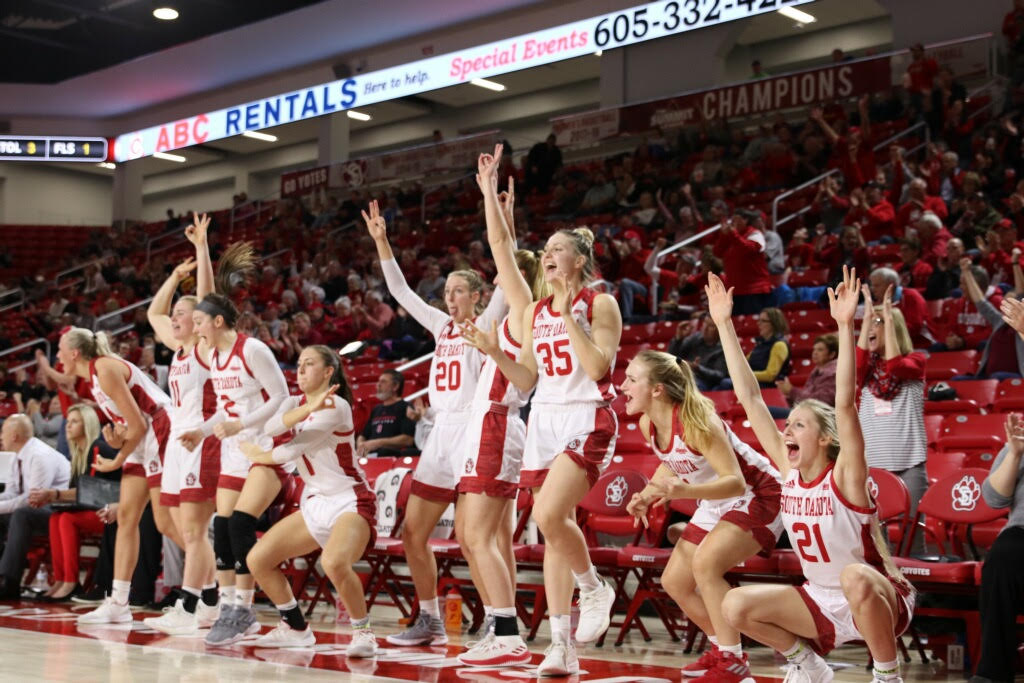 USD women withstand late run, top No. 23 Iowa State 64-59