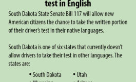 South Dakota Senate Bill 117 will make driver's test available in more languages