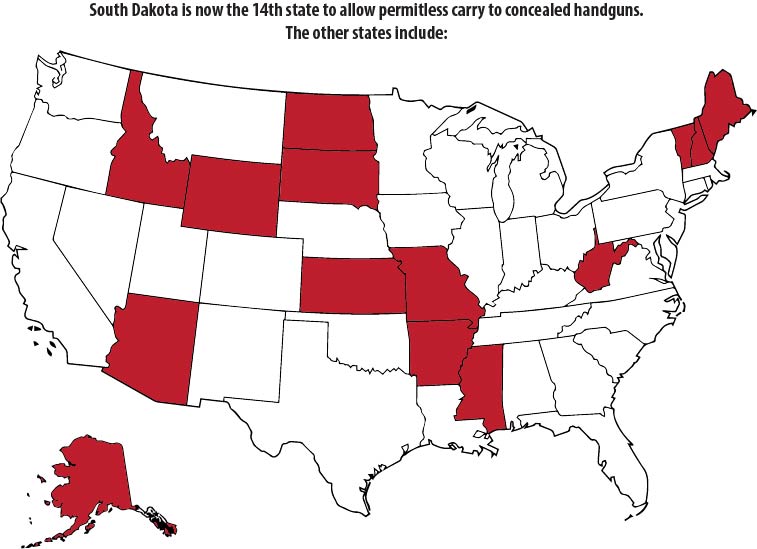 South Dakota becomes 14th state to legalize ‘constitutional carry’ for concealed weapons