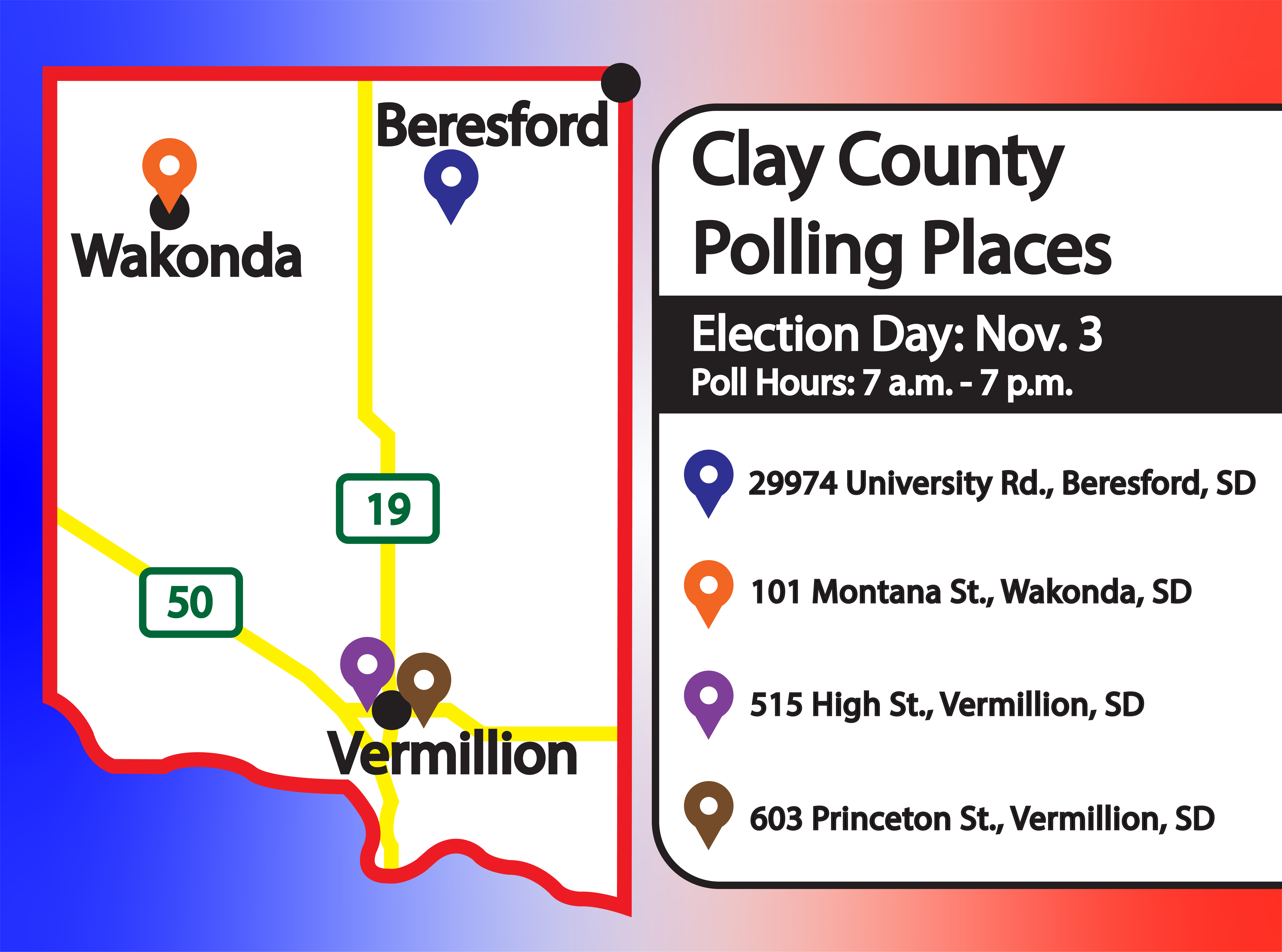 Vermillion, Clay County prepare for election