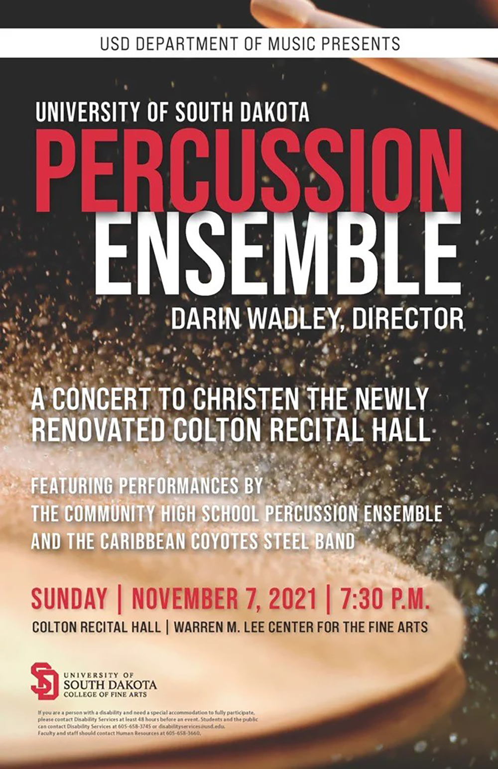 Percussion Ensemble Christens Colton Recital Hall