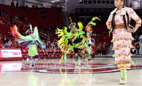 Native American student athletes recognized at basketball game