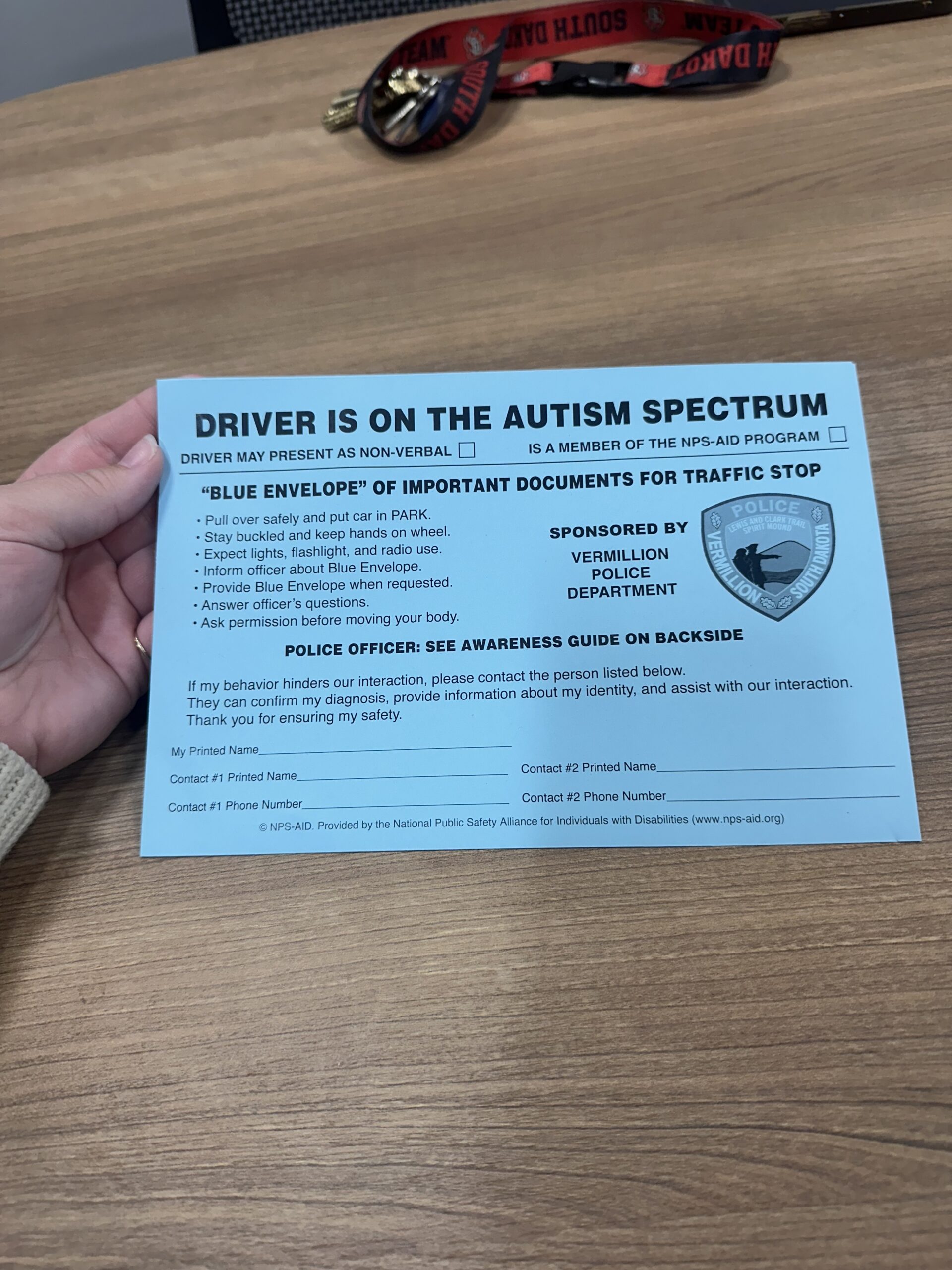 VPD introduces Blue Envelope Program